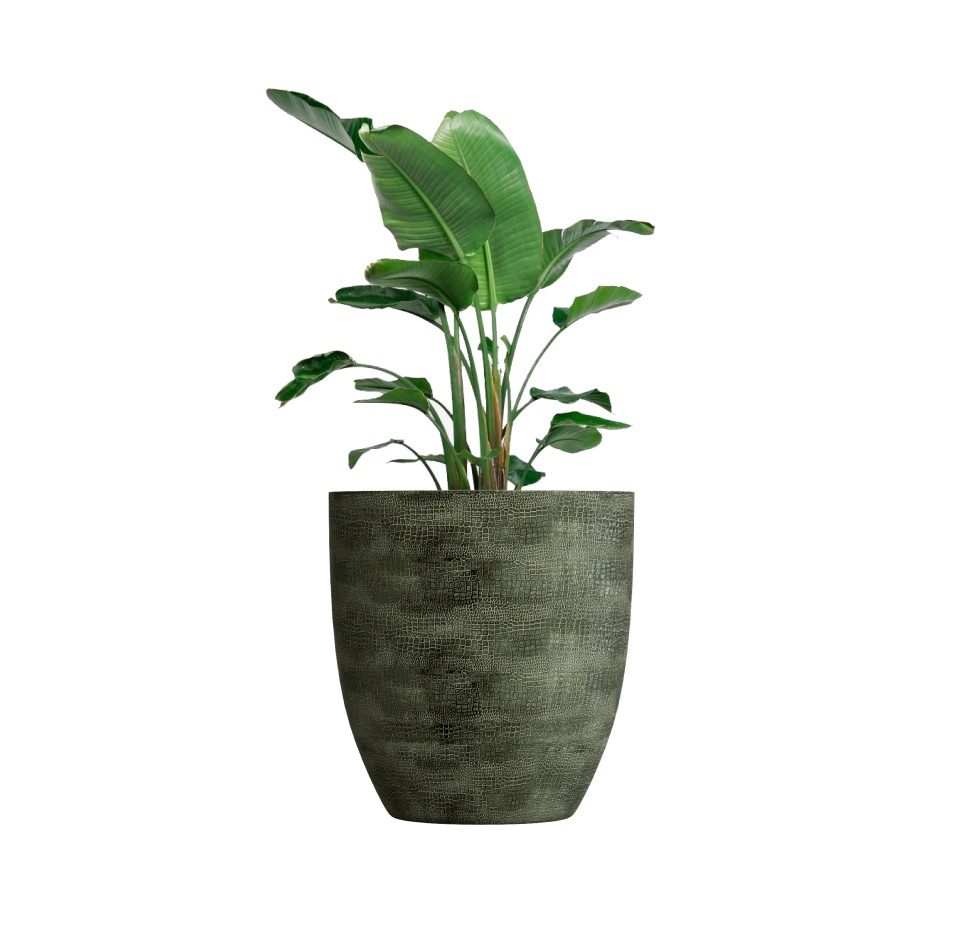 Кашпо CONCRETIKA VASE 3 CAYMAN GREEN D90H95