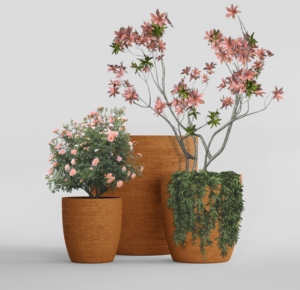 Кашпо CONCRETIKA VASE 3 EROSIA OCHRE D60H65