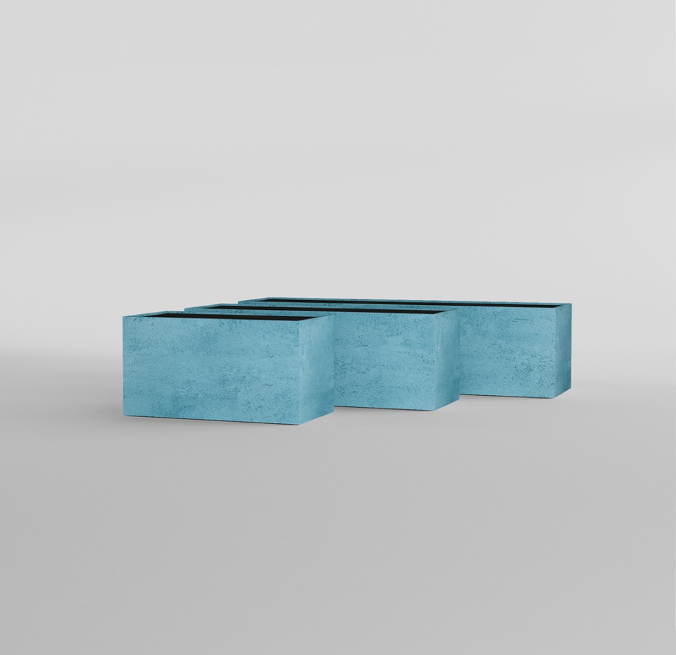 Кашпо CONCRETIKA BALCONY BLUE SKY 60x20x15