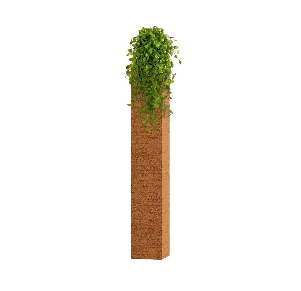 Кашпо CONCRETIKA COLONNA EROSIA OCHRE 20x20x120