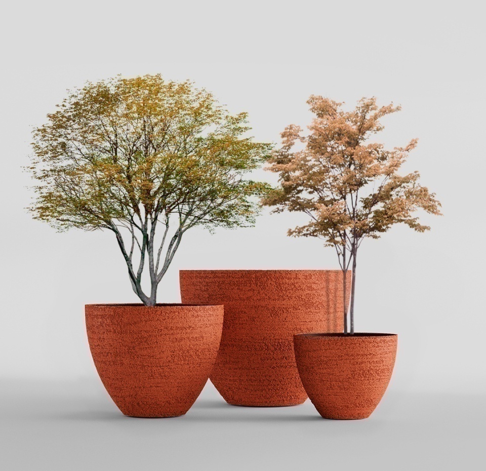 Кашпо CONCRETIKA UPON EROSIA CORAL D45H35