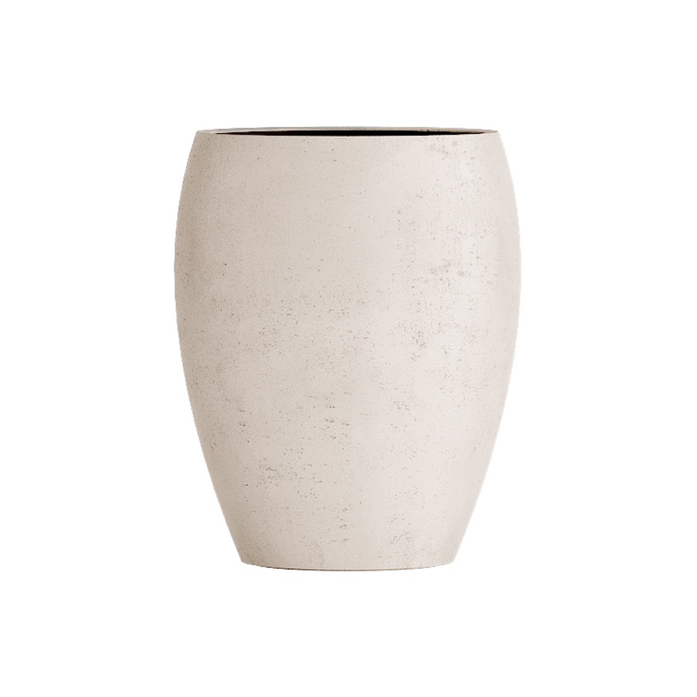Кашпо CONCRETIKA OVAL CONCRETE WHITE D30H41