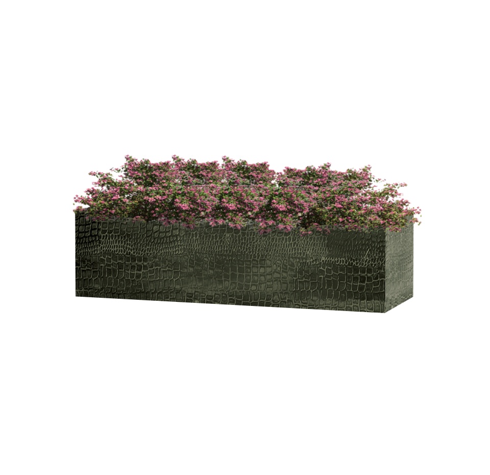 Кашпо CONCRETIKA BALCONY CAYMAN GREEN 80x20x20