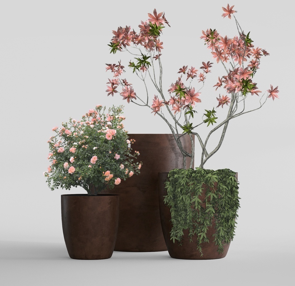 Кашпо CONCRETIKA VASE 3 COFFEE D40H45
