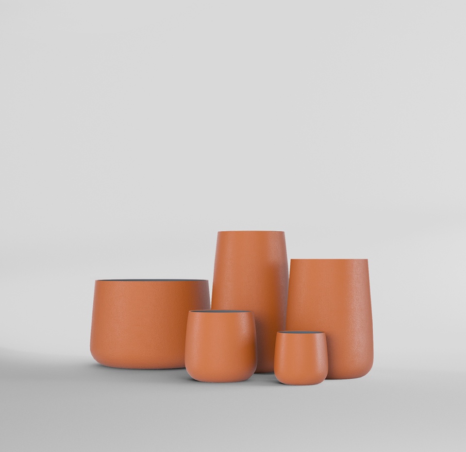 Кашпо CONCRETIKA CONE CARROT D32H36