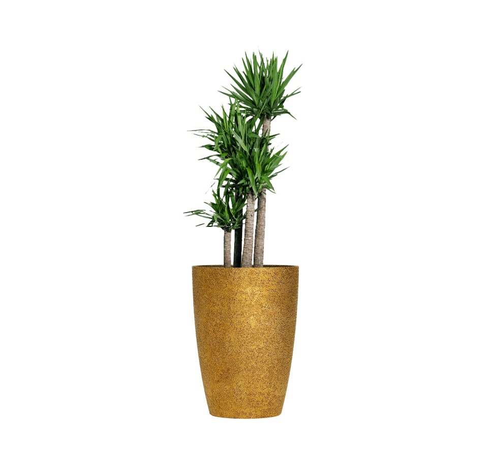 Кашпо CONCRETIKA CONUS RICH GOLD D50H69