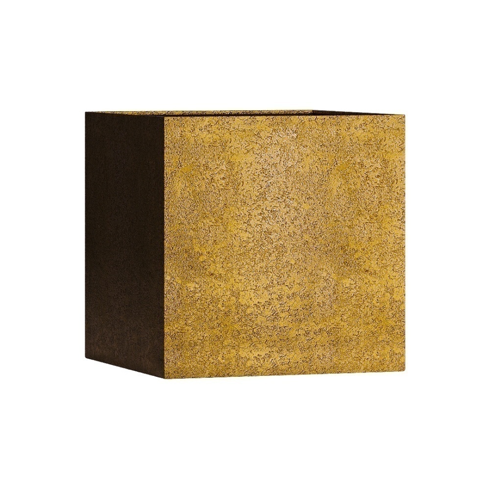 Кашпо CONCRETIKA CUBE RICH GOLD 30x30x30