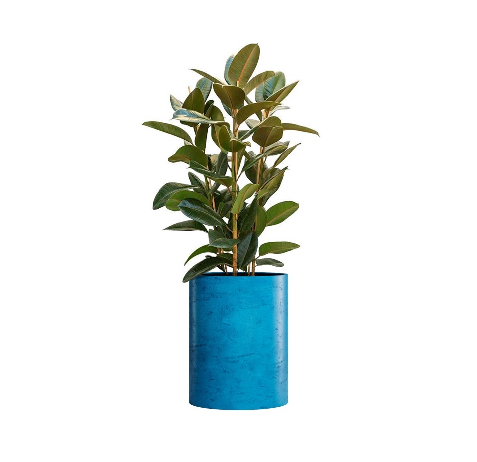 Кашпо CONCRETIKA CYLINDER COBALT BLUE D50H65