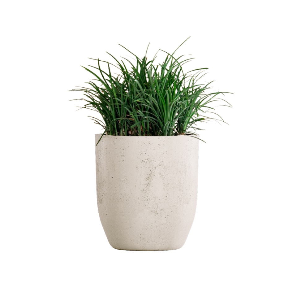 Кашпо CONCRETIKA YAR CONCRETE WHITE D40H44