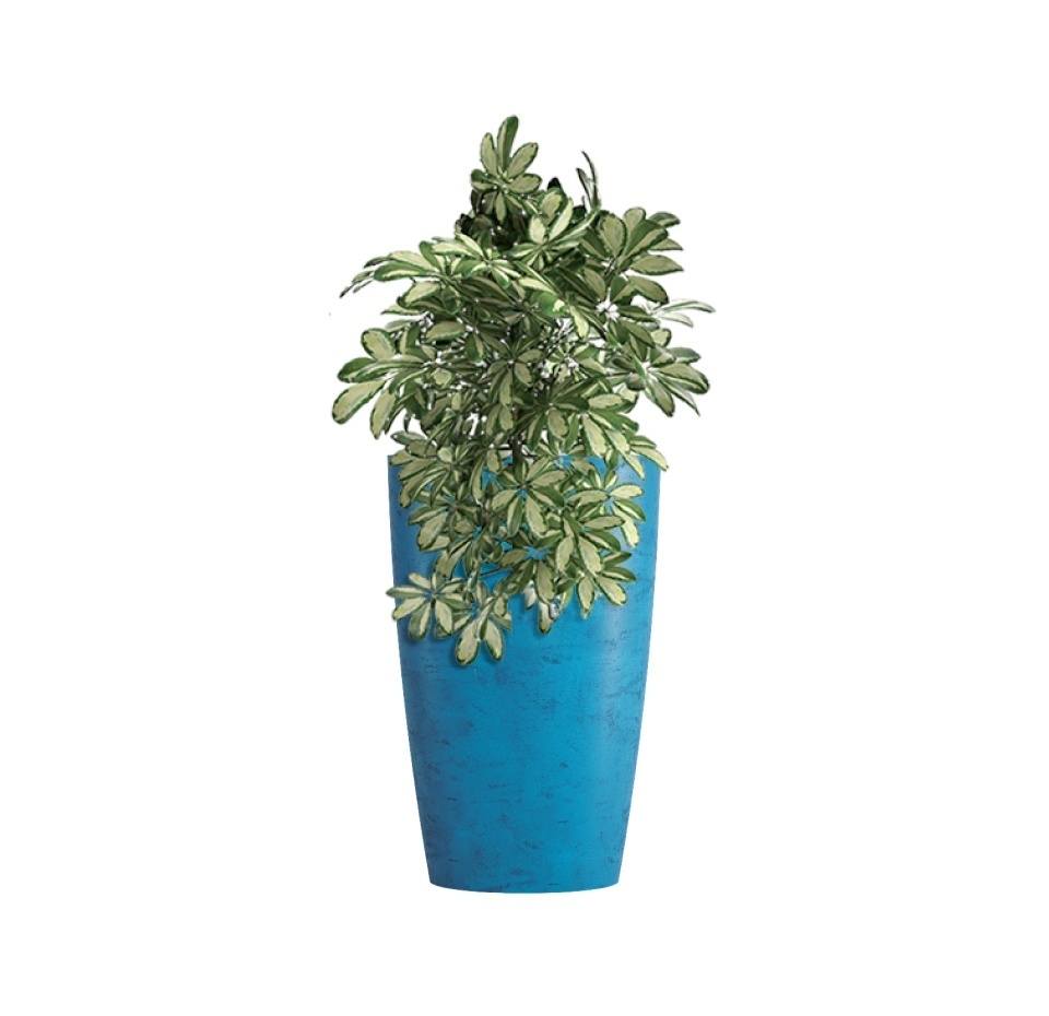 Кашпо CONCRETIKA CONUS COBALT BLUE D39H60