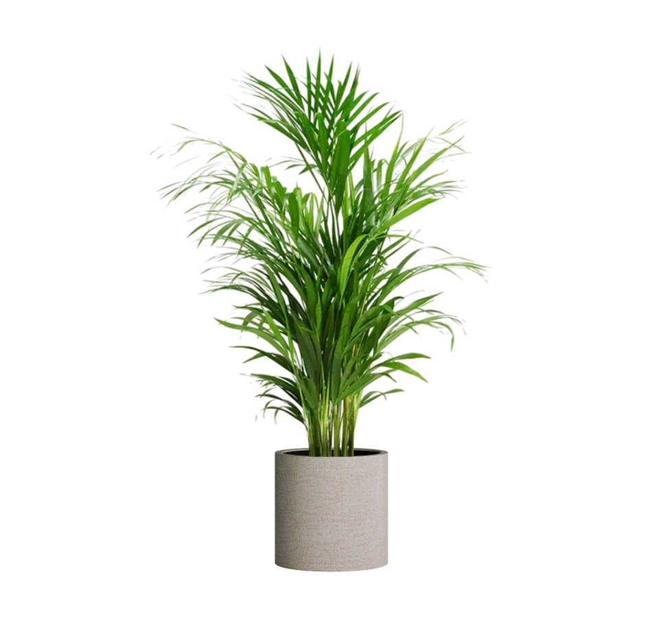Кашпо CONCRETIKA CYLINDER EROSIA YELLOW D40H40