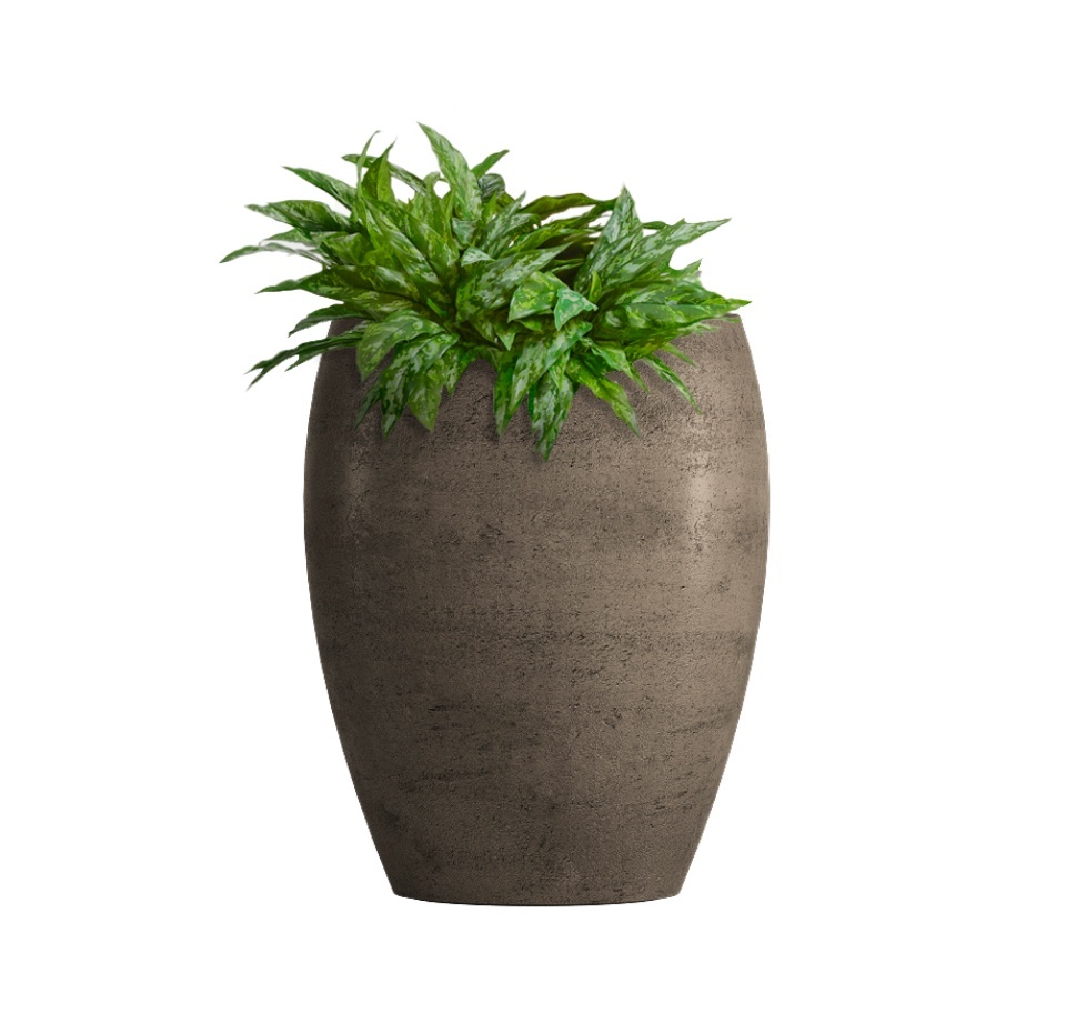 Кашпо CONCRETIKA OVAL SMOKEY GREY D30H41
