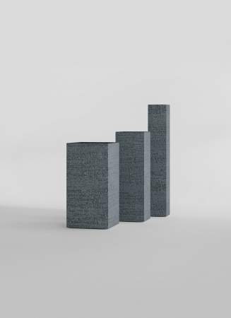 Кашпо CONCRETIKA COLONNA EROSIA GREY 30x30x90