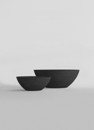 Кашпо CONCRETIKA BONSAY EROSIA BLACK D50H19