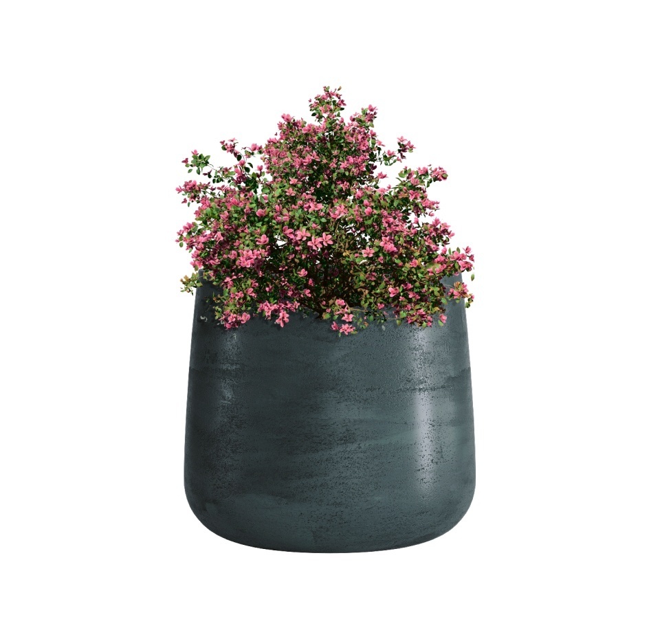 Кашпо CONCRETIKA CONE OCEAN GREEN D24H26