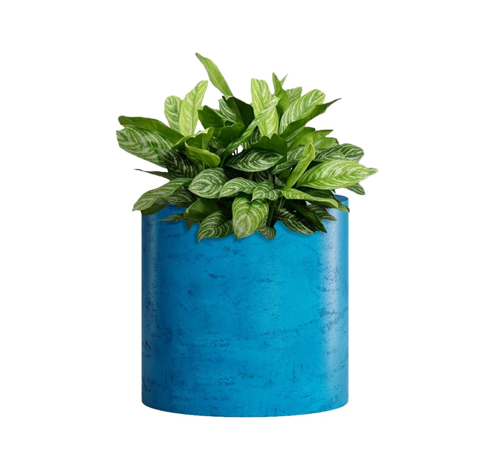 Кашпо CONCRETIKA CYLINDER COBALT BLUE D30H30