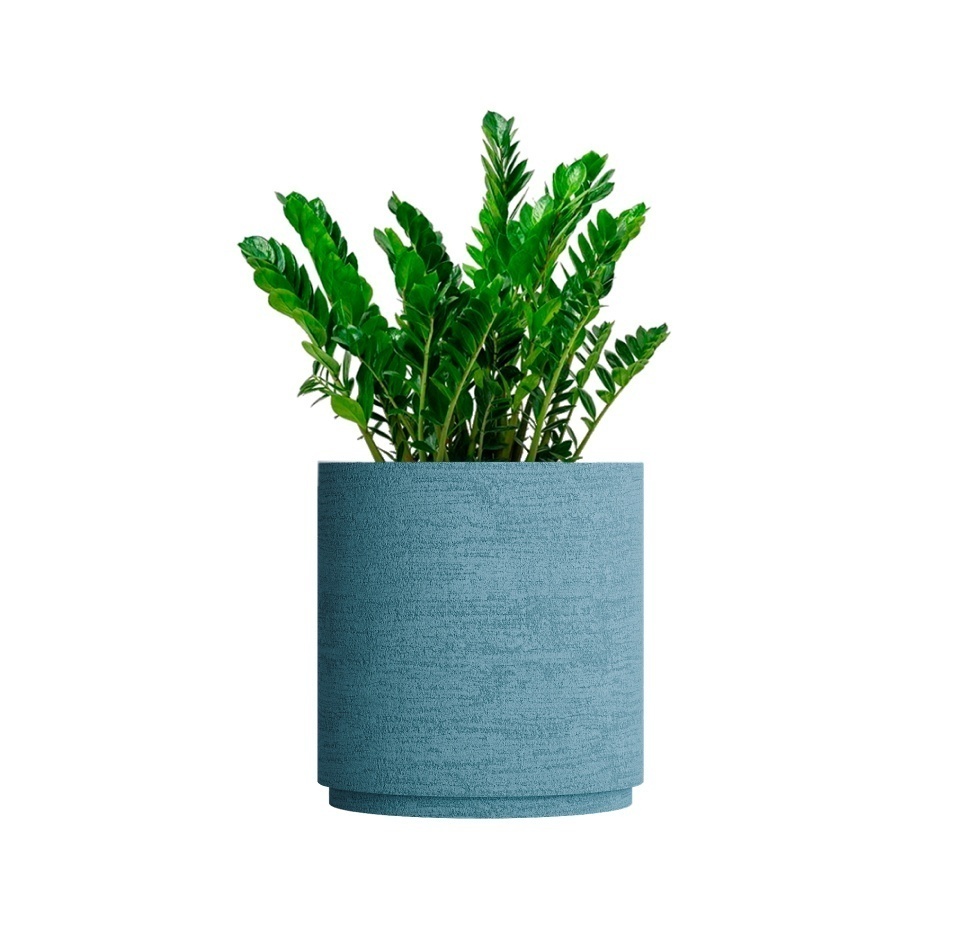 Кашпо CONCRETIKA CYLINDER XL EROSIA BLUE D70H80