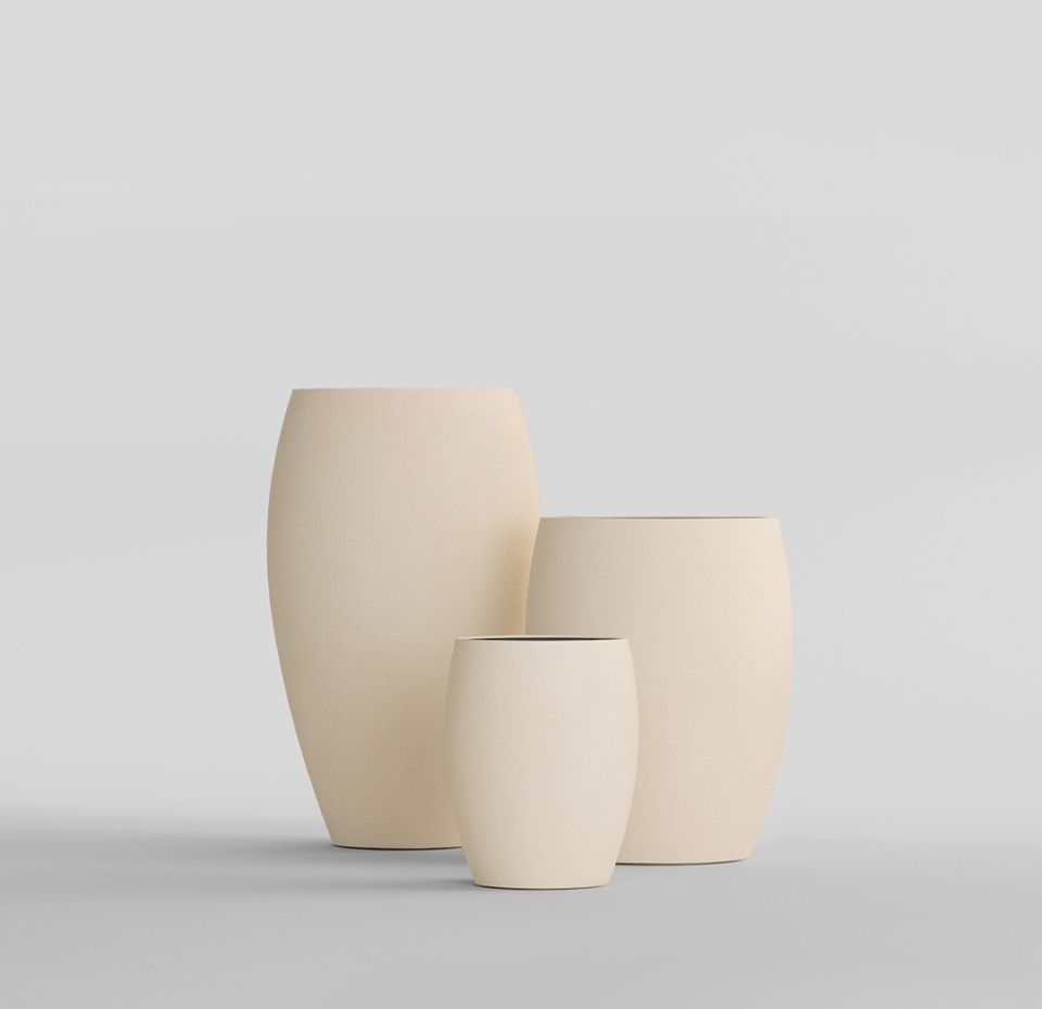Кашпо CONCRETIKA OVAL SAHARA D45H66