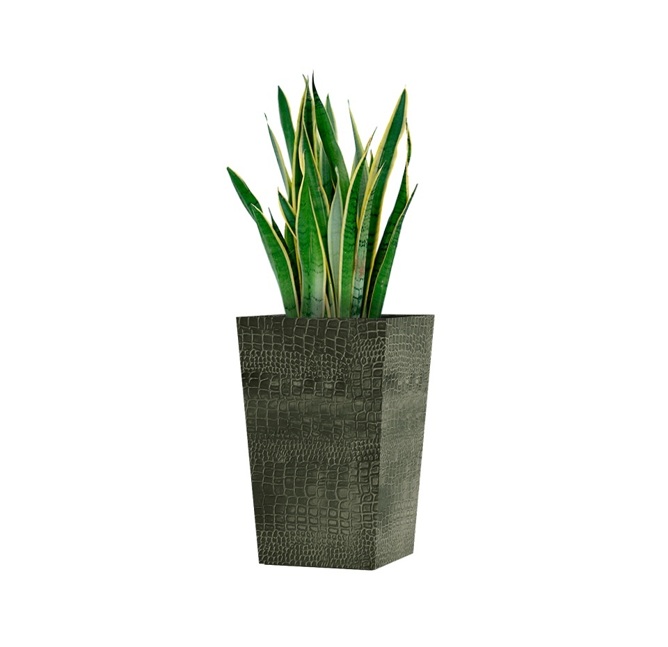 Кашпо CONCRETIKA CONIC CAYMAN GREEN 40x40x70