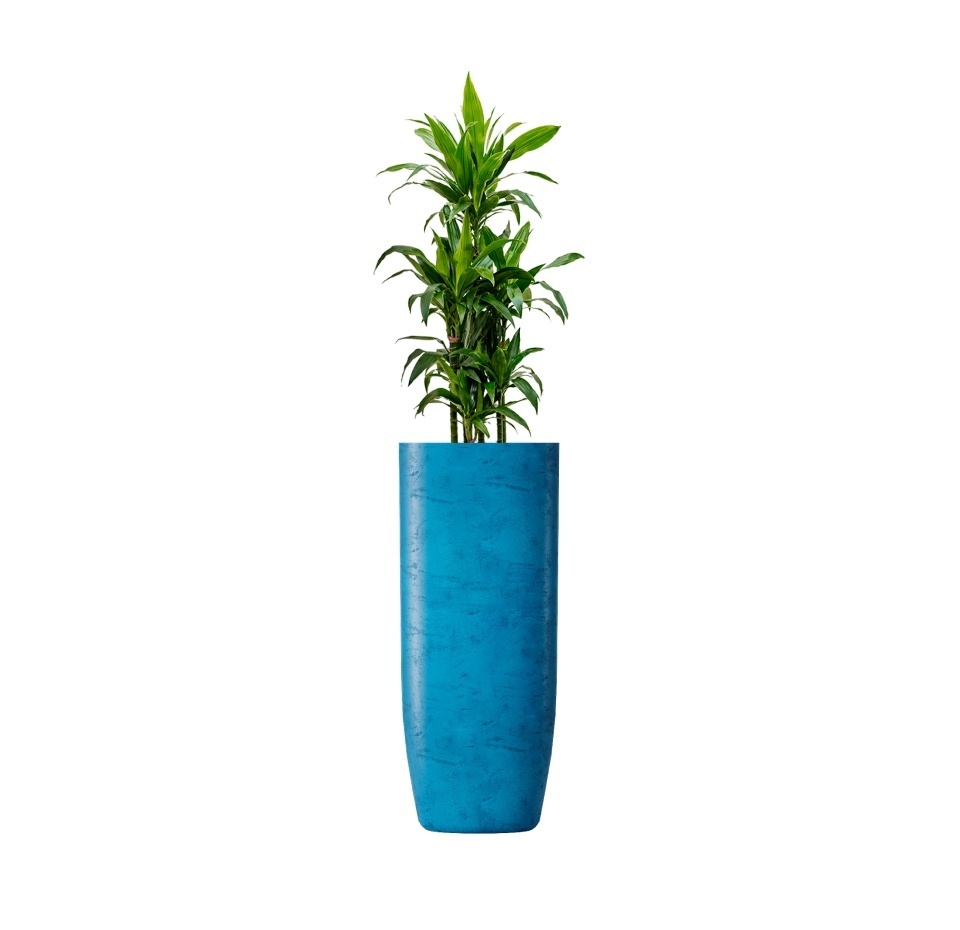Кашпо CONCRETIKA YAR COBALT BLUE D46H110