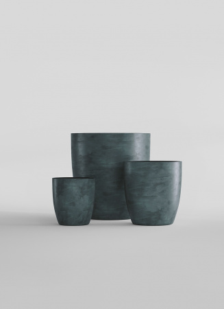 Кашпо CONCRETIKA VASE 3 OCEAN GREEN D75H82