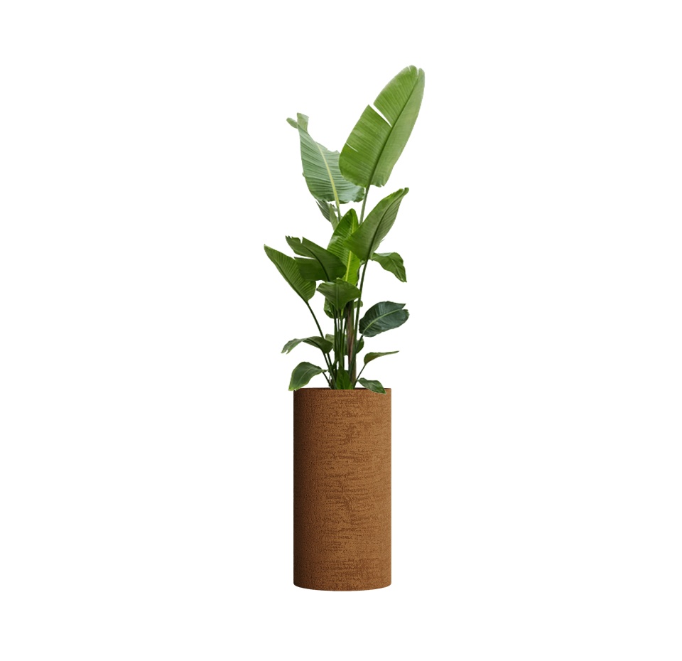 Кашпо CONCRETIKA CYLINDER EROSIA OCHRE D40H80