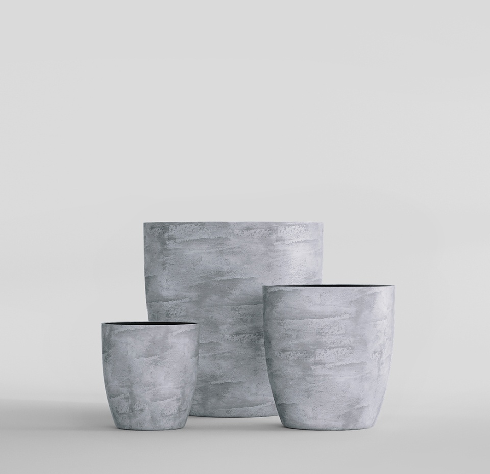 Кашпо CONCRETIKA VASE 3 CONCRETE GREY LIGHT D50H55