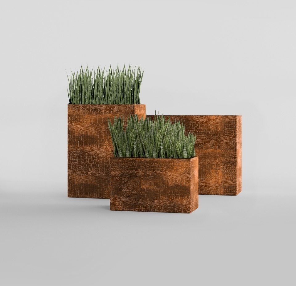 Кашпо CONCRETIKA DIVIDER CAYMAN BROWN 60x30x50