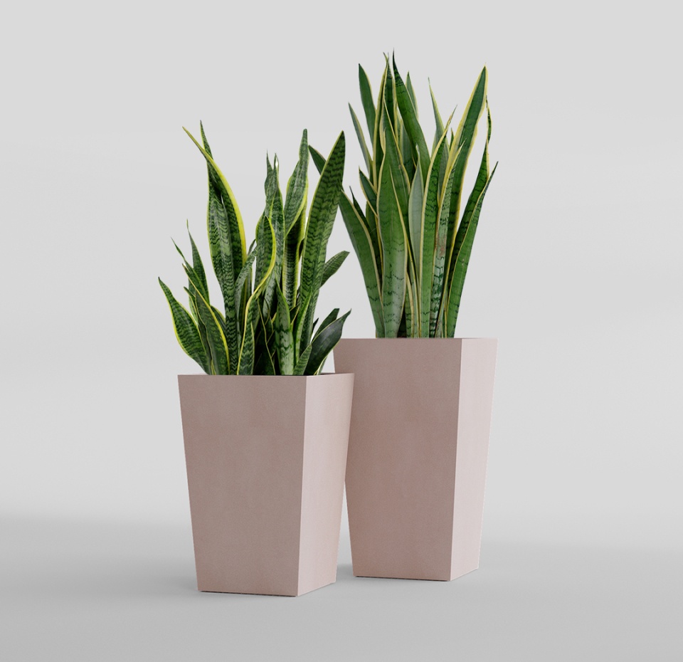 Кашпо CONCRETIKA CONIC COCOA 40x40x70