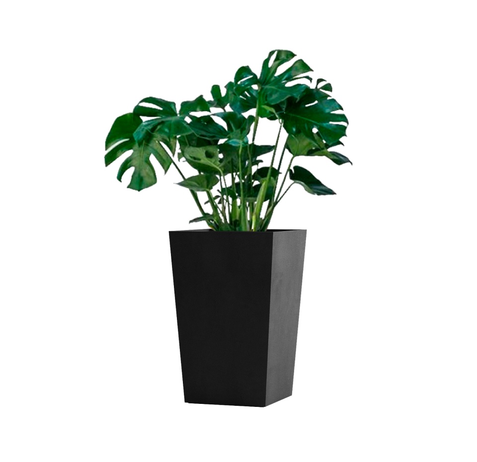 Кашпо CONCRETIKA CONIC NERO 30x30x50