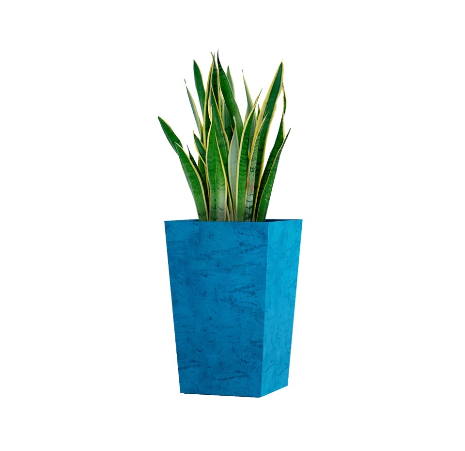 Кашпо CONCRETIKA CONIC COBALT BLUE 40x40x70