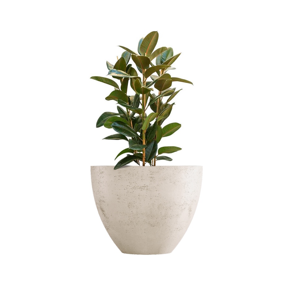 Кашпо CONCRETIKA UPON CONCRETE WHITE D85H75