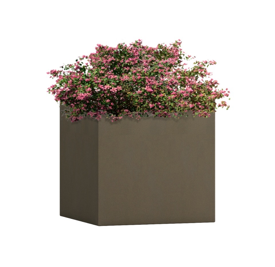 Кашпо CONCRETIKA CUBE OLIVE 30x30x30