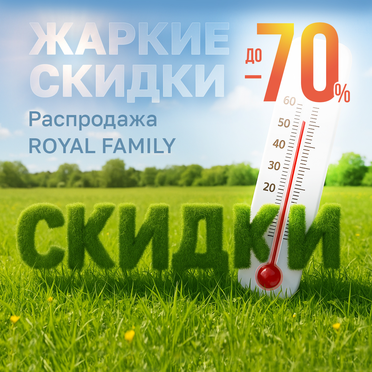 Жаркие скидки до 70%. Сезонная распродажа садовой мебели ROYAL FAMILY