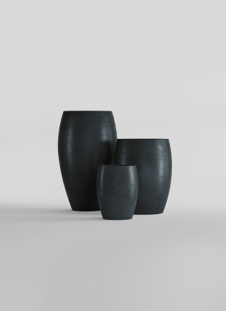 Кашпо CONCRETIKA OVAL ANTHRACITE D45H66