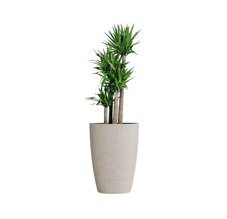 Кашпо CONCRETIKA CONUS EROSIA YELLOW D50H69