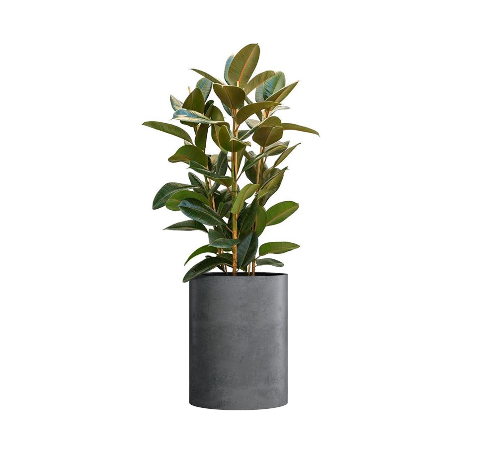 Кашпо CONCRETIKA CYLINDER SMOKEY BLUE D50H65