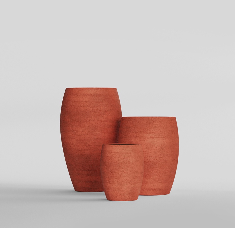 Кашпо CONCRETIKA OVAL CANDY D45H66