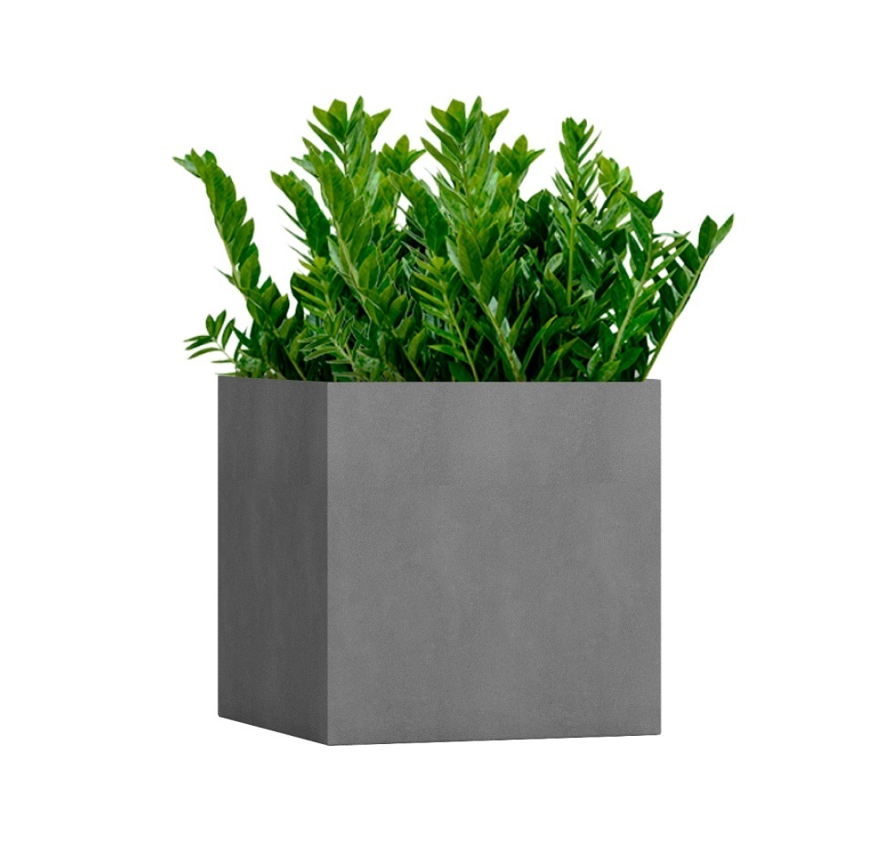 Кашпо CONCRETIKA CUBE LONDON GREY 60x60x60