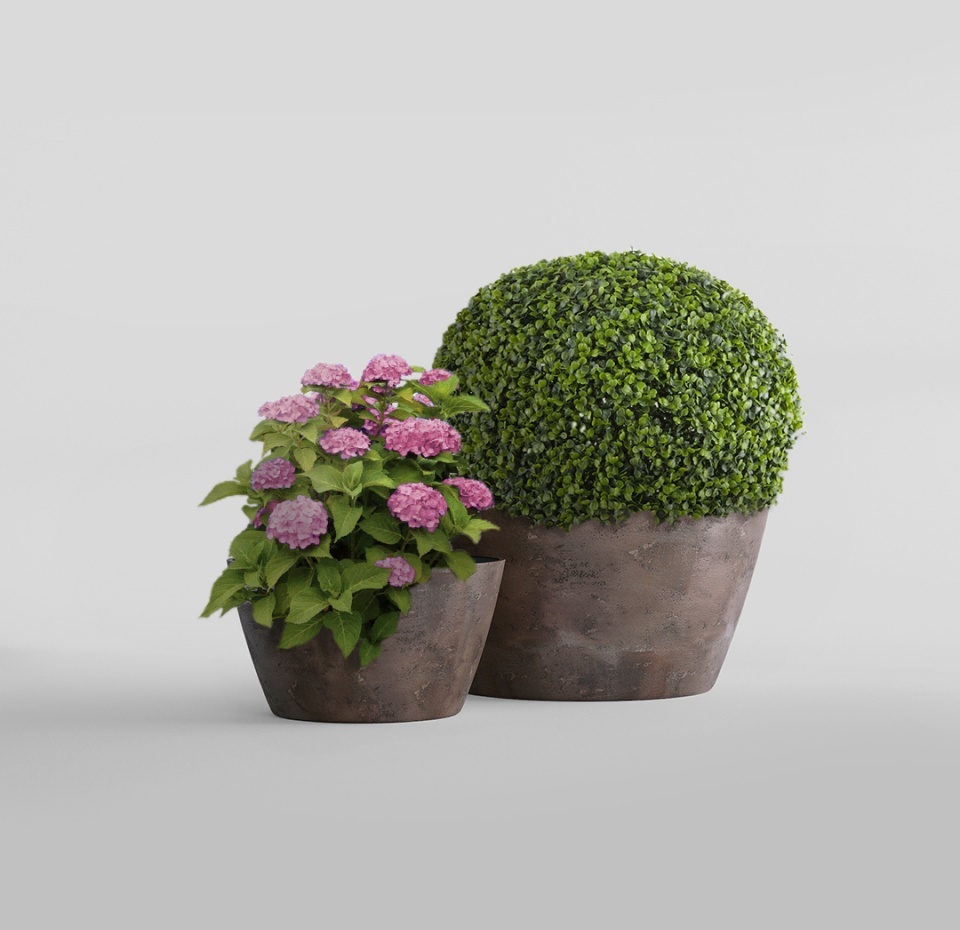 Кашпо CONCRETIKA BOWL TAUPE CONCRETE D52H29