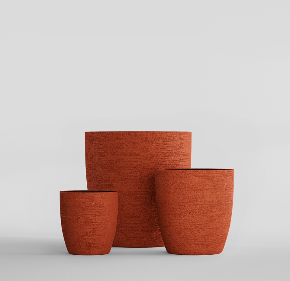 Кашпо CONCRETIKA VASE 3 EROSIA CORAL D50H55
