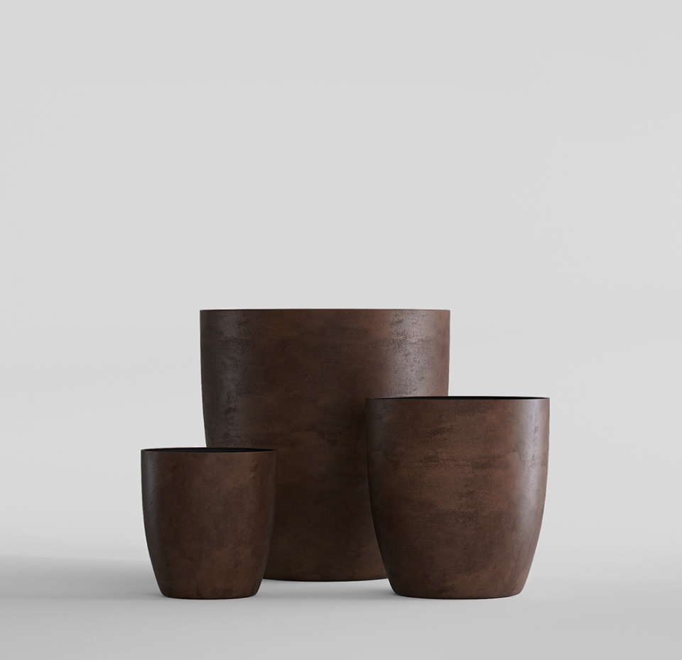 Кашпо CONCRETIKA VASE 3 COFFEE D90H95