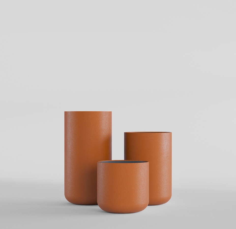 Кашпо CONCRETIKA TOPPER CARROT D40H90