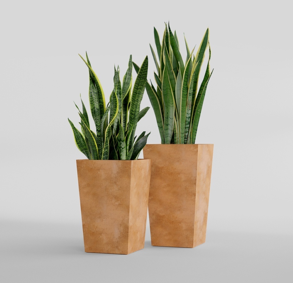 Кашпо CONCRETIKA CONIC CLASSIC CLAY 40x40x70