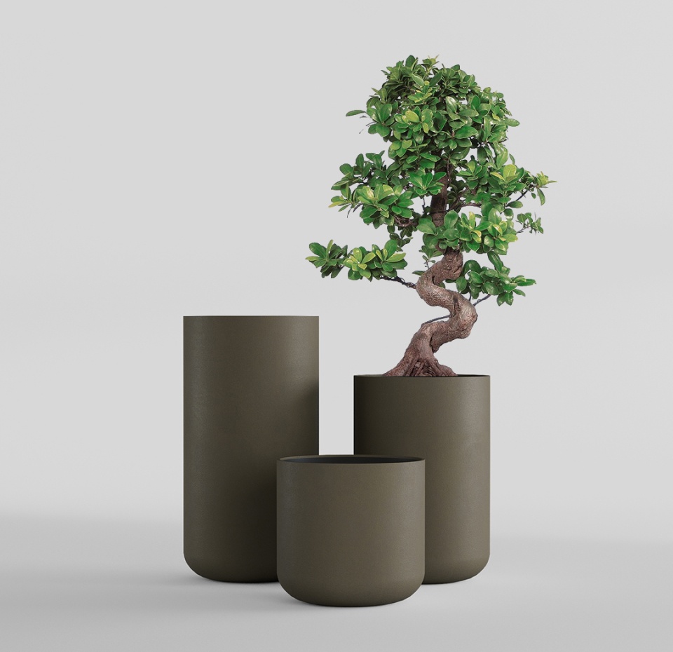 Кашпо CONCRETIKA TOPPER OLIVE D40H40