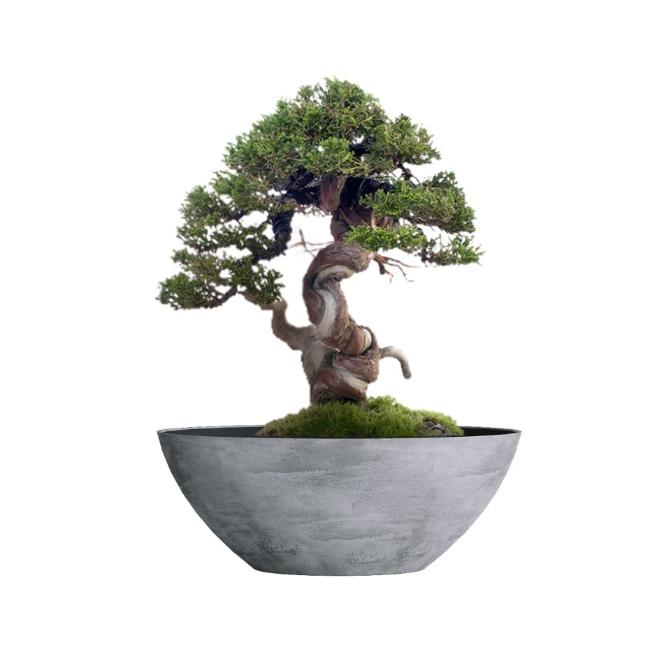 Кашпо CONCRETIKA BONSAY CONCRETE GREY LIGHT D79H30