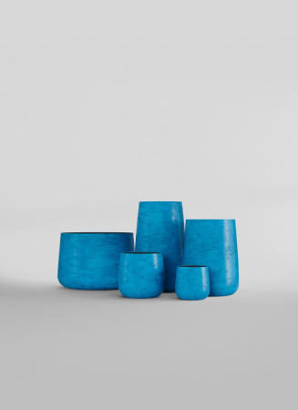 Кашпо CONCRETIKA CONE COBALT BLUE D60H42