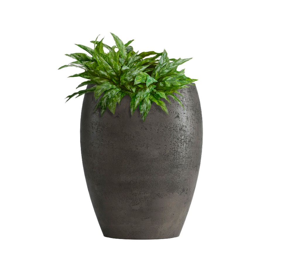 Кашпо CONCRETIKA OVAL BREZENT GREY D30H41