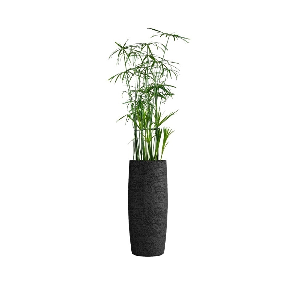 Кашпо CONCRETIKA CIGAR EROSIA BLACK D27H70