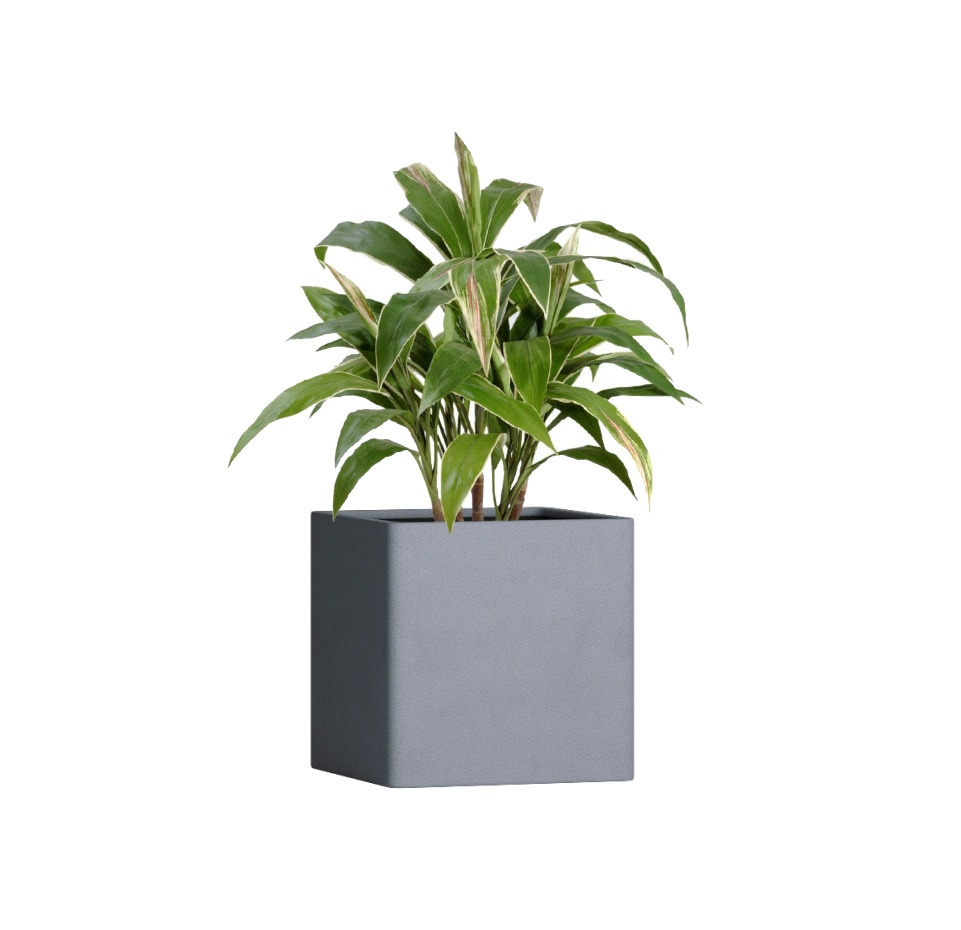 Кашпо CONCRETIKA QUADRO ARCTIC BLUE 30x30x30